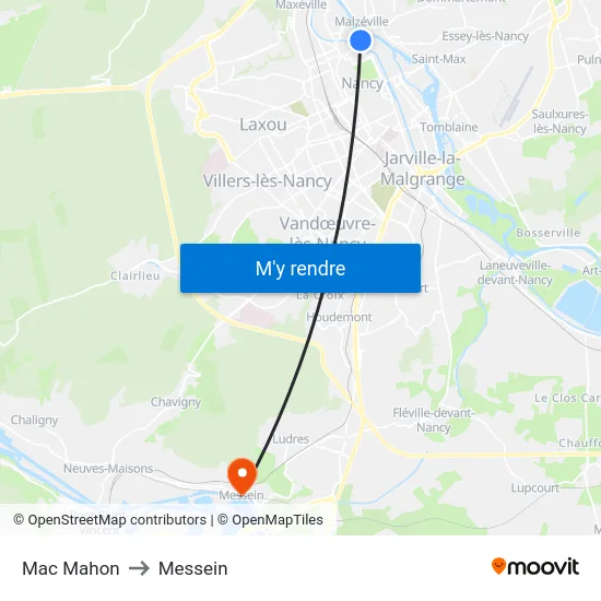 Mac Mahon to Messein map