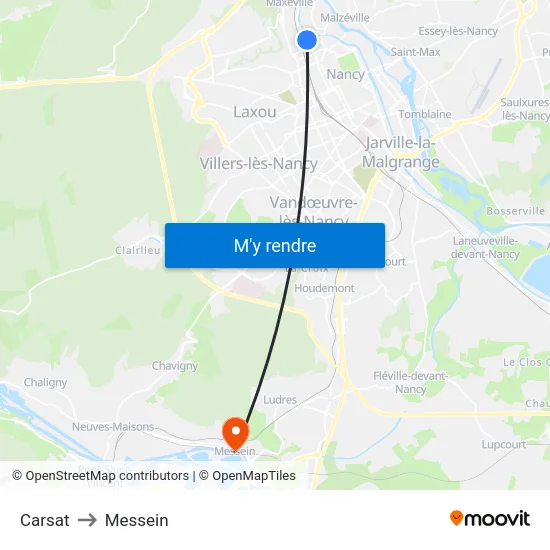 Carsat to Messein map