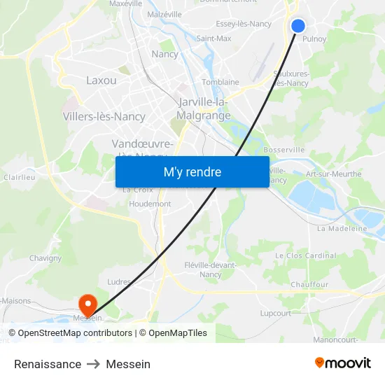 Renaissance to Messein map