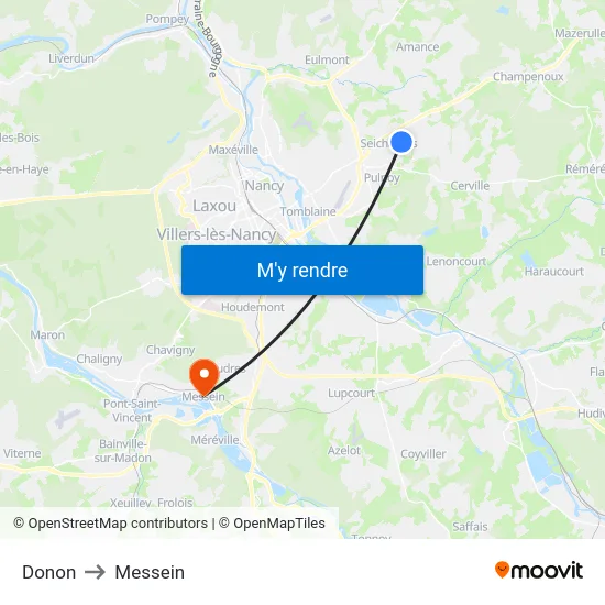 Donon to Messein map