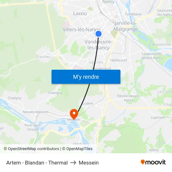 Artem - Blandan - Thermal to Messein map