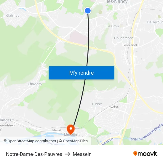 Notre-Dame-Des-Pauvres to Messein map