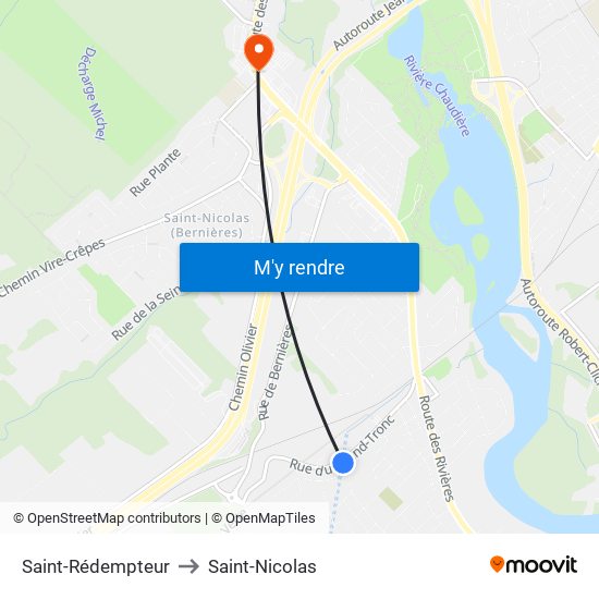 Saint-Rédempteur to Saint-Nicolas map