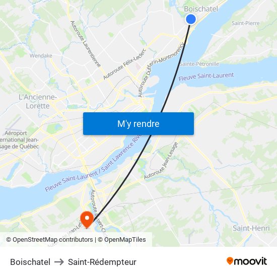 Boischatel to Saint-Rédempteur map