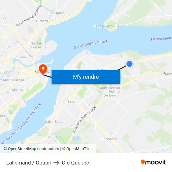Lallemand / Goupil to Old Quebec map