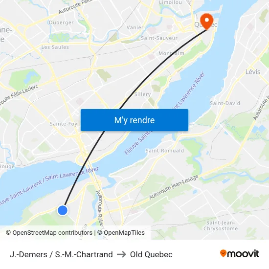 J.-Demers / S.-M.-Chartrand to Old Quebec map