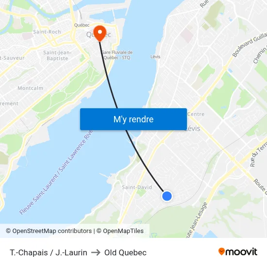 T.-Chapais / J.-Laurin to Old Quebec map