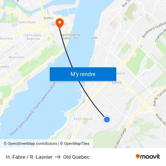 H.-Fabre / R.-Lasnier to Old Quebec map