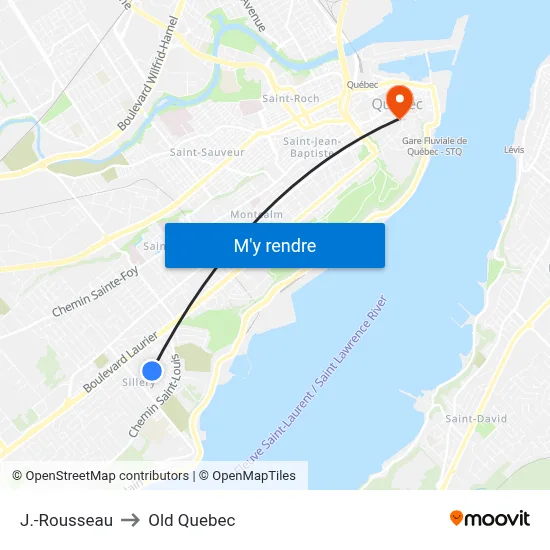 J.-Rousseau to Old Quebec map
