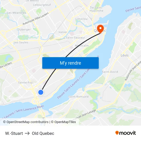 W.-Stuart to Old Quebec map