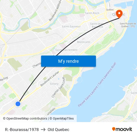 R.-Bourassa/1978 to Old Quebec map
