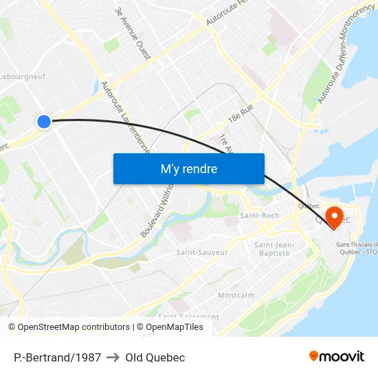 P.-Bertrand/1987 to Old Quebec map