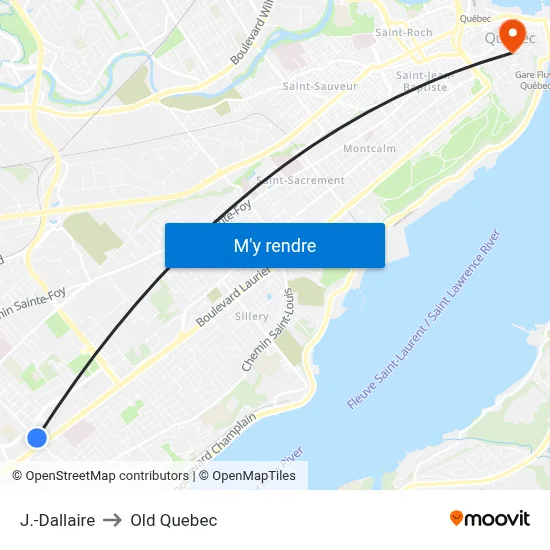 J.-Dallaire to Old Quebec map