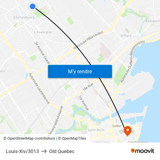 Louis-Xiv/3013 to Old Quebec map