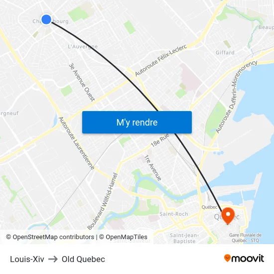 Louis-Xiv to Old Quebec map