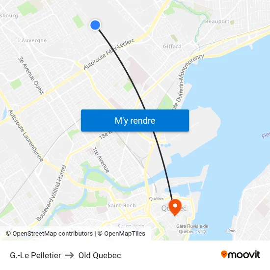 G.-Le Pelletier to Old Quebec map