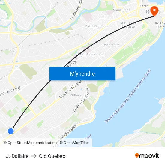 J.-Dallaire to Old Quebec map