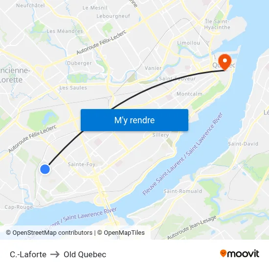 C.-Laforte to Old Quebec map
