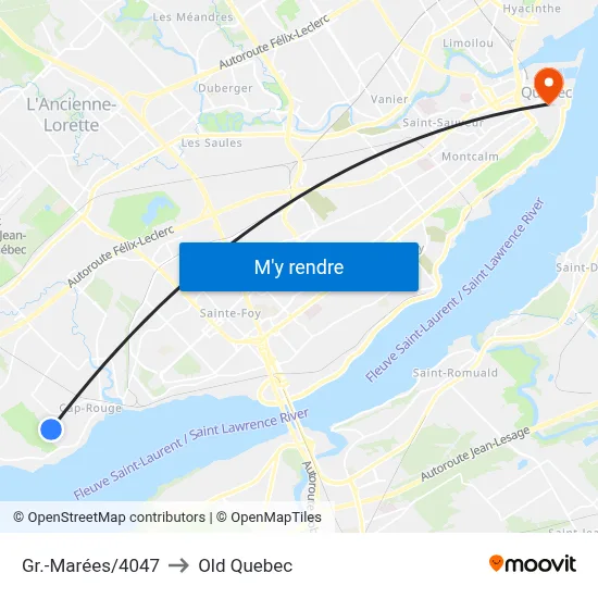 Gr.-Marées/4047 to Old Quebec map