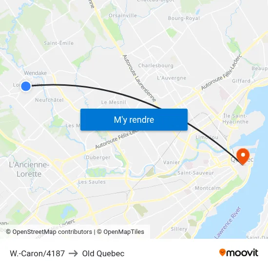 W.-Caron/4187 to Old Quebec map