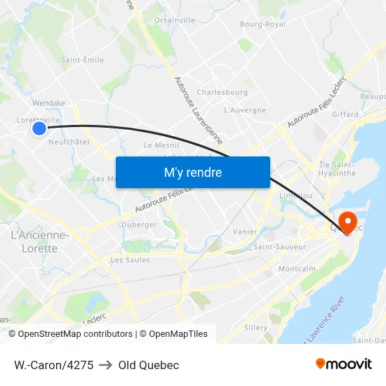 W.-Caron/4275 to Old Quebec map