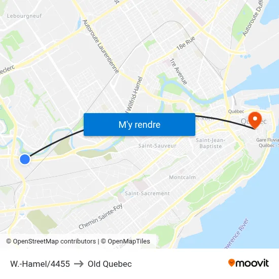 W.-Hamel/4455 to Old Quebec map