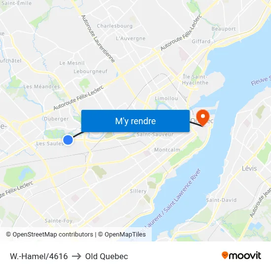 W.-Hamel/4616 to Old Quebec map