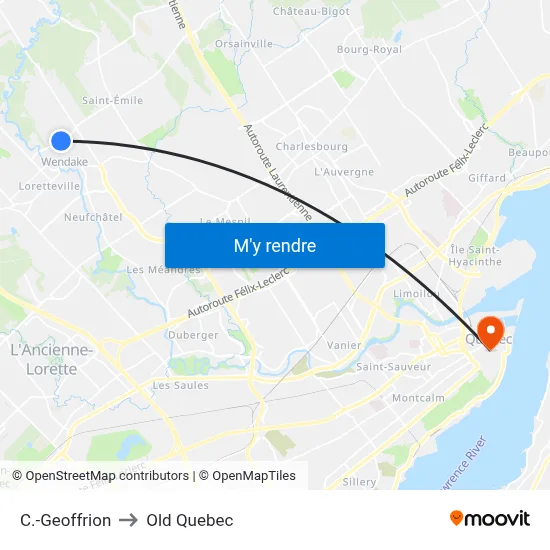 C.-Geoffrion to Old Quebec map