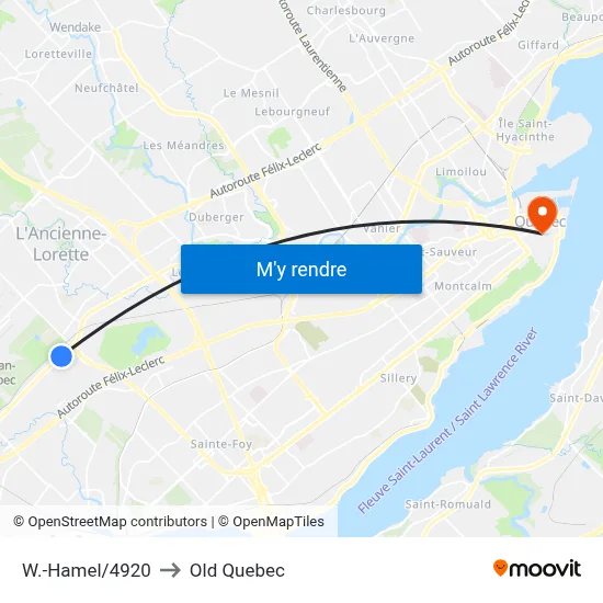 W.-Hamel/4920 to Old Quebec map