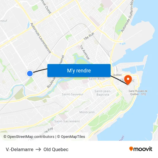 V.-Delamarre to Old Quebec map