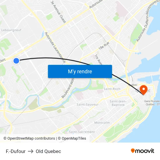 F.-Dufour to Old Quebec map