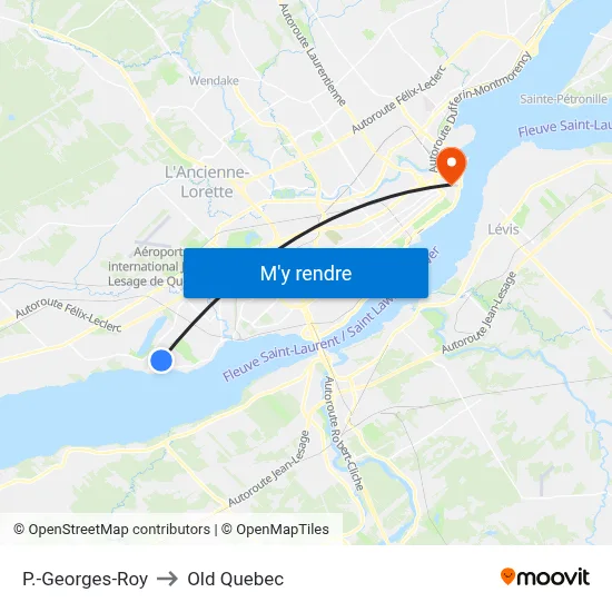 P.-Georges-Roy to Old Quebec map