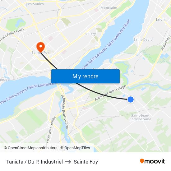 Taniata / Du P.-Industriel to Sainte Foy map