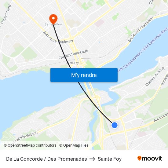 De La Concorde / Des Promenades to Sainte Foy map