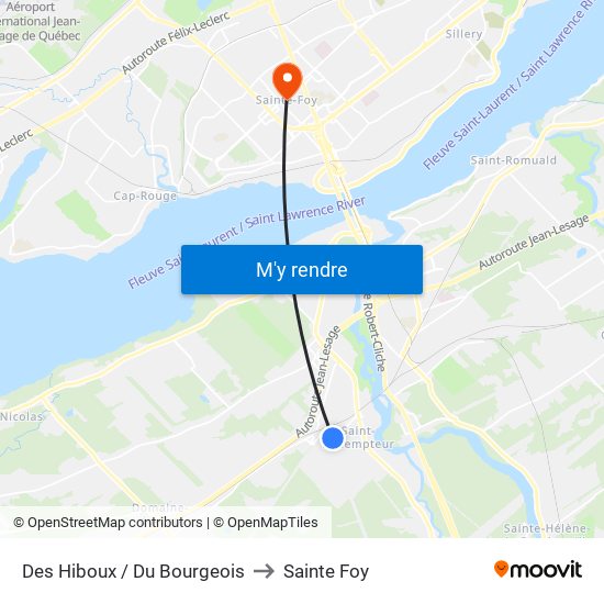 Des Hiboux / Du Bourgeois to Sainte Foy map