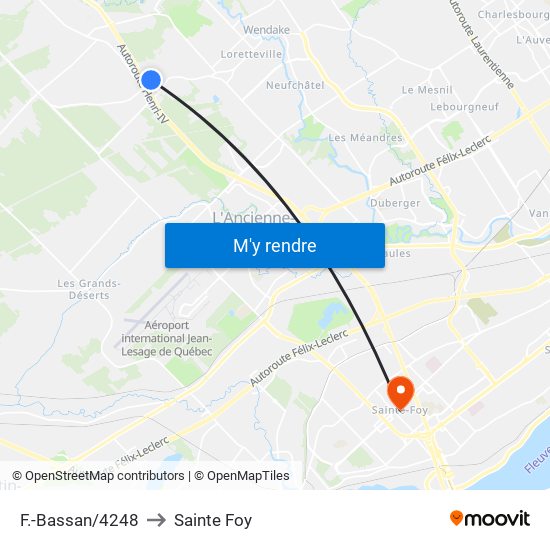 F.-Bassan/4248 to Sainte Foy map