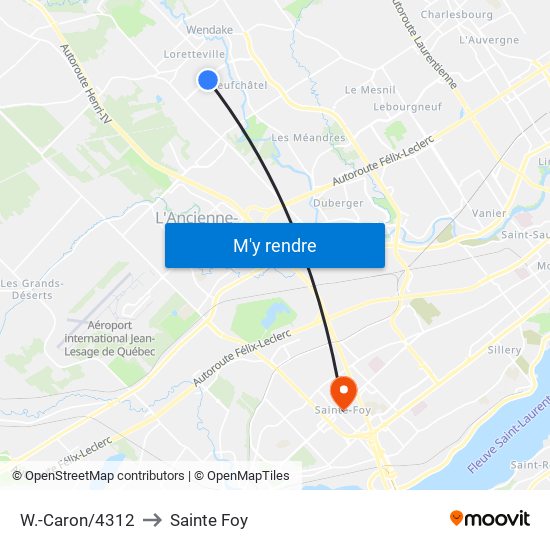 W.-Caron/4312 to Sainte Foy map