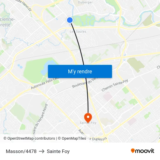 Masson/4478 to Sainte Foy map