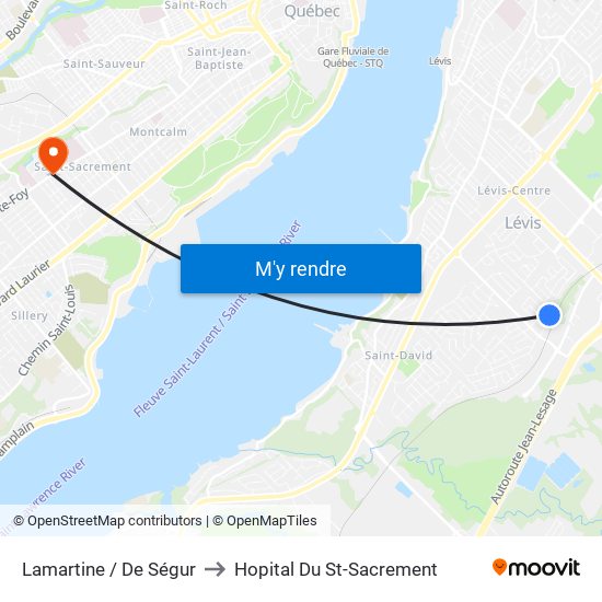 Lamartine / De Ségur to Hopital Du St-Sacrement map