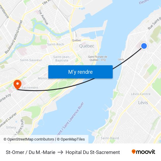 St-Omer / Du M.-Marie to Hopital Du St-Sacrement map