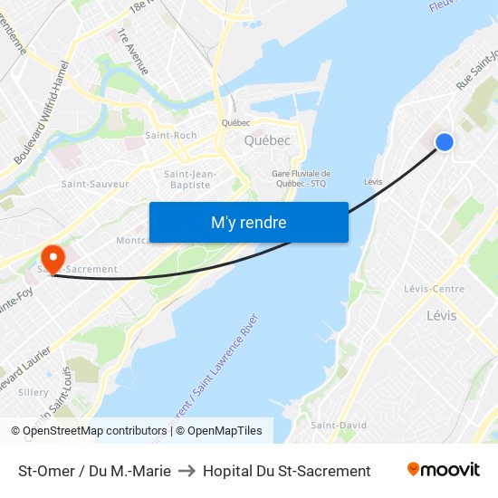 St-Omer / Du M.-Marie to Hopital Du St-Sacrement map