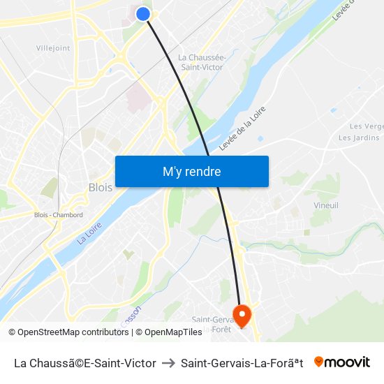 La Chaussã©E-Saint-Victor to Saint-Gervais-La-Forãªt map