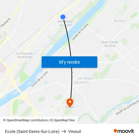 Ecole (Saint-Denis-Sur-Loire) to Vineuil map