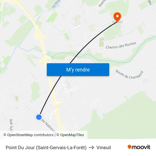 Point Du Jour (Saint-Gervais-La-Forêt) to Vineuil map