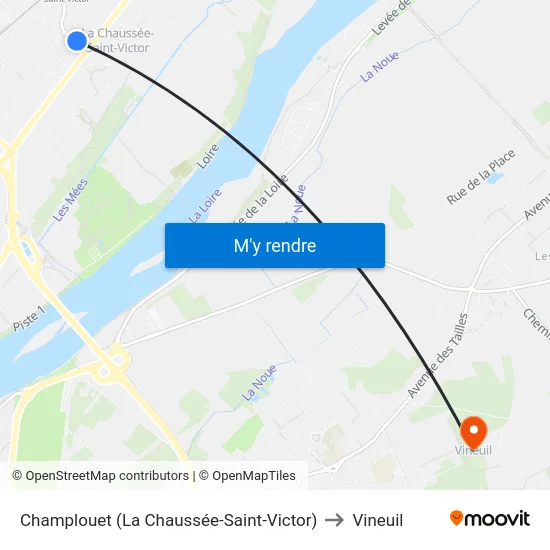Champlouet (La Chaussée-Saint-Victor) to Vineuil map