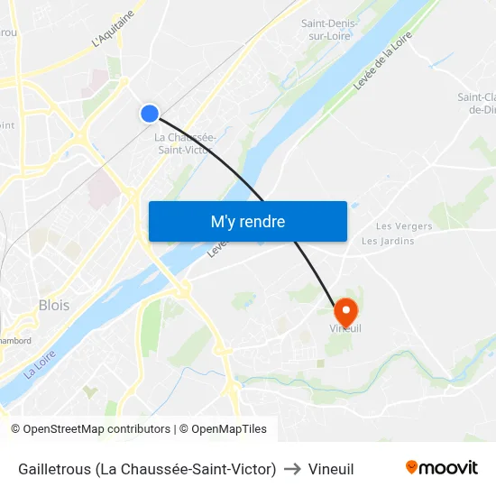 Gailletrous (La Chaussée-Saint-Victor) to Vineuil map
