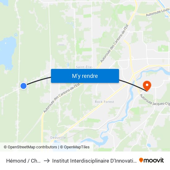 Hémond / Ch. De St-Élie to Institut Interdisciplinaire D'Innovation Technologique (3it) map