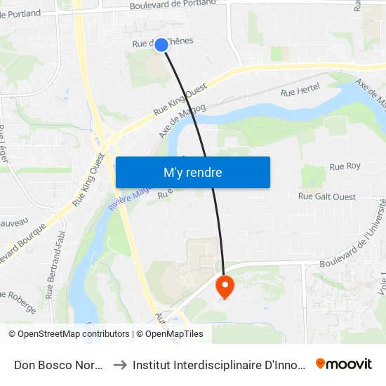 Don Bosco Nord / Des Chênes to Institut Interdisciplinaire D'Innovation Technologique (3it) map