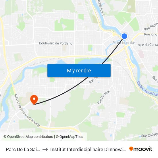 Parc De La Saint-François to Institut Interdisciplinaire D'Innovation Technologique (3it) map