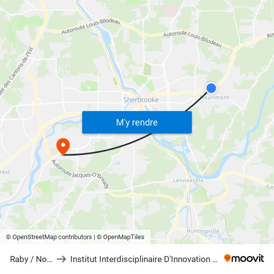 Raby / Normand to Institut Interdisciplinaire D'Innovation Technologique (3it) map